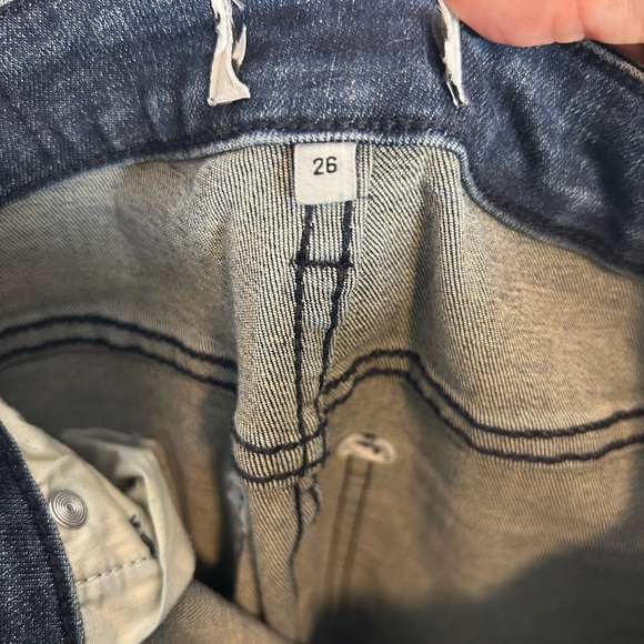 Pistola High Rise‎ Dark Wash Raw Hem Skinny Jeans - Picture 6 of 6